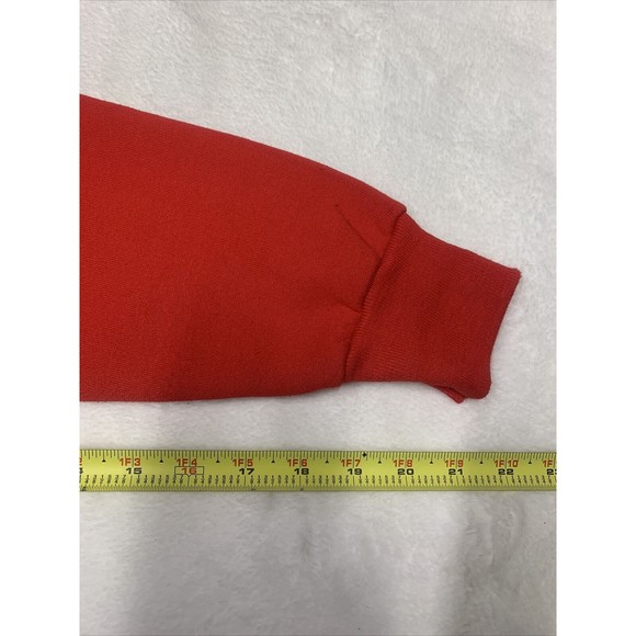 Vintage 90s Lee Sports Blank Sweatshirt Red Crew Neck Pullover USA Made Mens XL - Picture 8 of 9